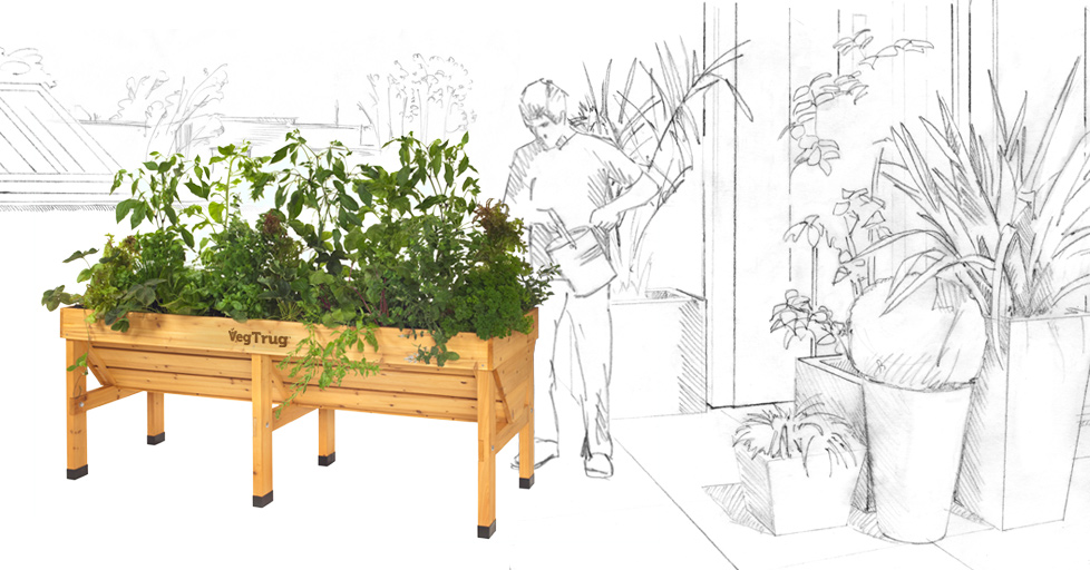 Verhoogde moestuinbak Vegtrug Medium