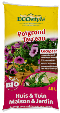 Ecostyle Cocopeat potgrond huis en tuin 40L turfvrij