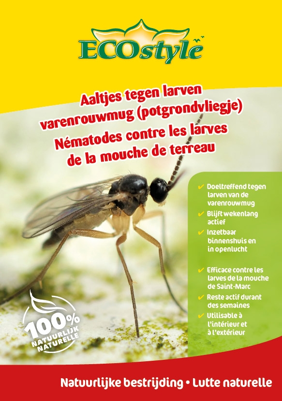 Ecostyle Aaltjes tegen varenrouwmug larven - biologische bestrijding 25m²