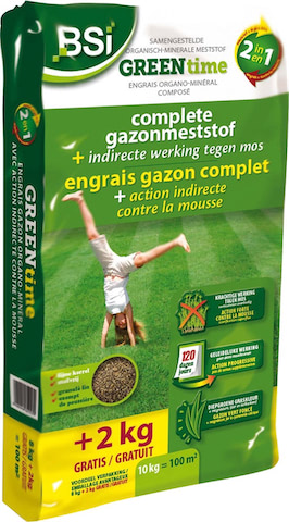 Gazonmeststof met kalkcyanamide 100m