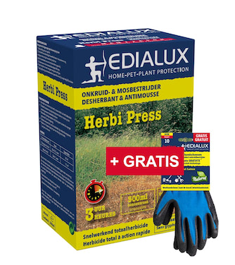 Edialux Herbi Press totale onkruidverdelger en mosbestrijder 222 m²