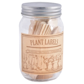 Esschert Design - Houten plantenlabels in glazen pot