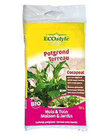 Kokospotgrond met cocosvezel 10L Ecostyle Cocopeat 