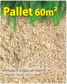 Miscanthus strooisel als bodembedekker per pallet 60m