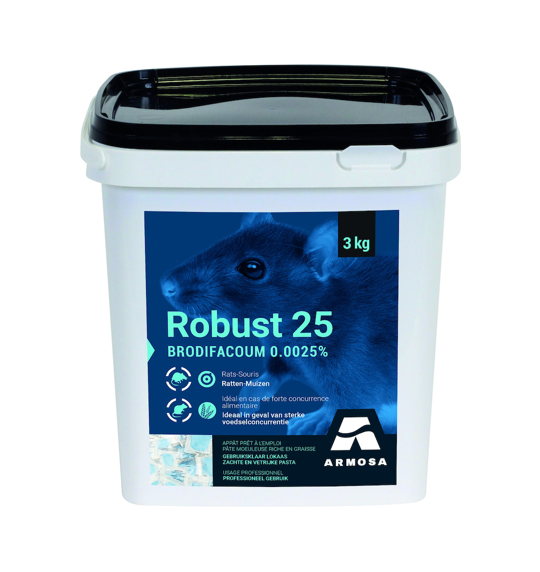 Professioneel rattengif Robust pastalokaas 3kg