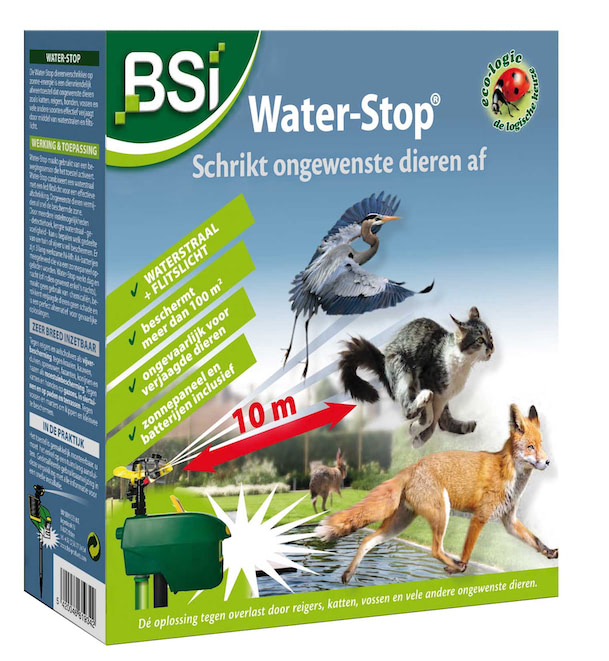 Reiger verjagen met dierenverschrikker
