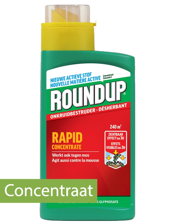 Roundup Rapid om hardnekkige onkruiden te verdelgen 240 m²