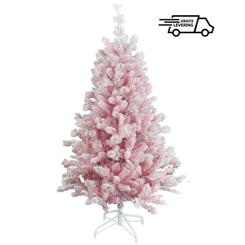 band onwettig Opwekking Roze Kunstkerstboom Pinky snow 180 cm