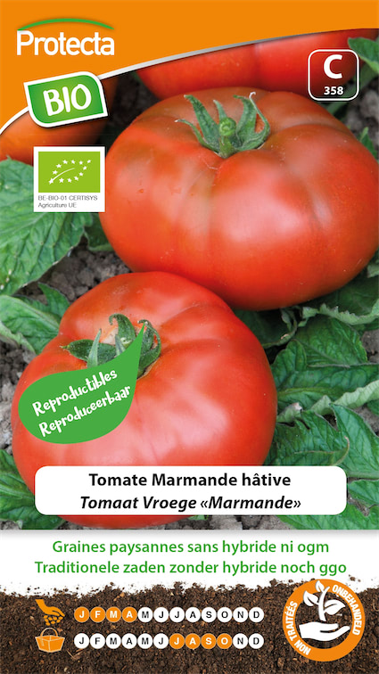 BIO Zaadvaste Tomaat Zaden Vroege "Marmande"