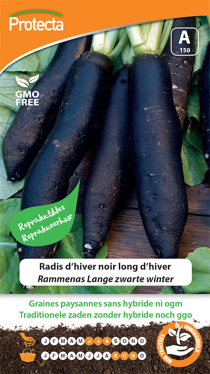 Zaadvaste Rammenas zaden "Lange zwarte winter"