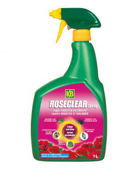 Kb Roseclear Spray tegen insecten en ziektes op rozen 1L