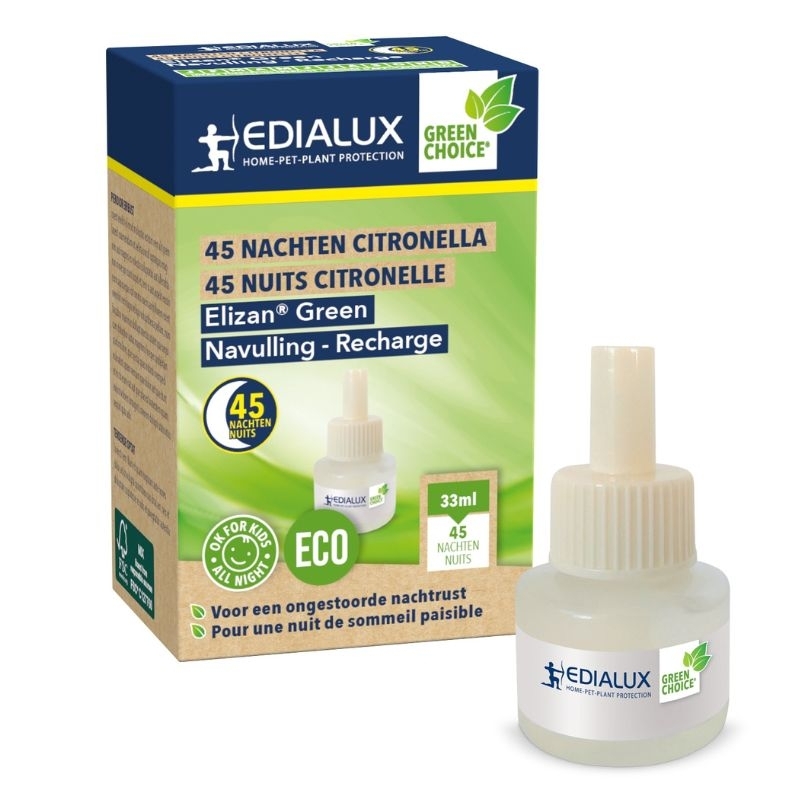 Edialux navulling Elizan Green 45 nachten Citronella (1x33 ml)