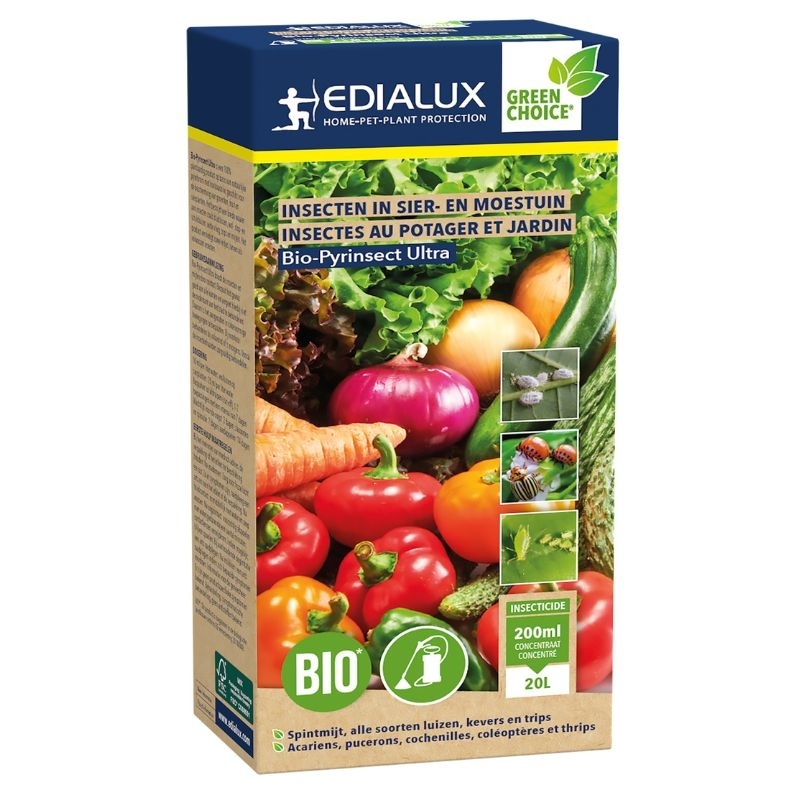 Insecten in moestuin en op sierplanten | Edialux Bio Pyrinsect Ultra 200ml