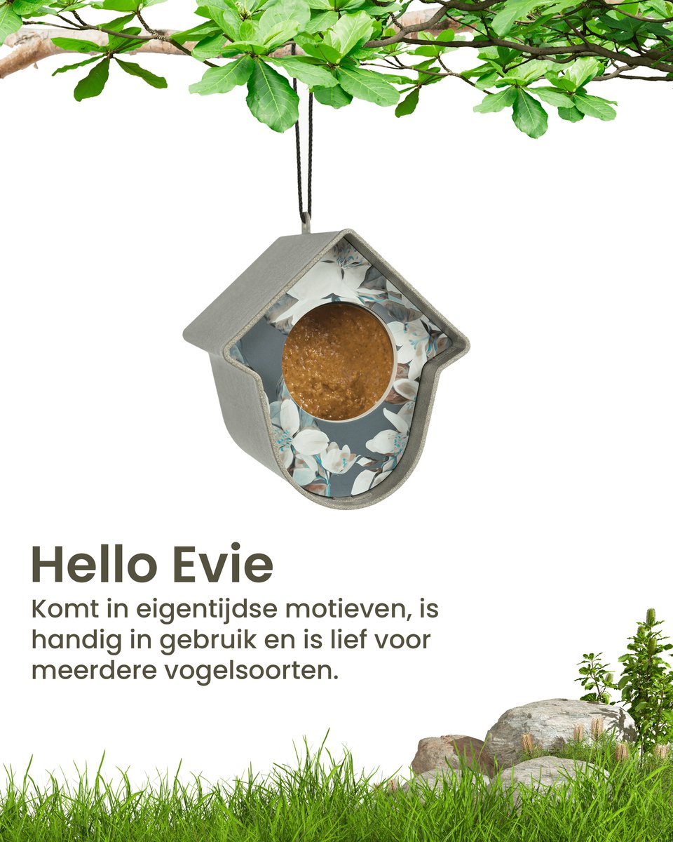Singing Friend Voederhuis Evie - Bladeren motief