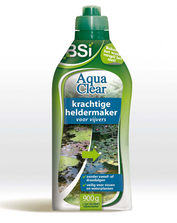 Helder water in zwemvijver of kleine vijver met BSI Aqua Clear 900g