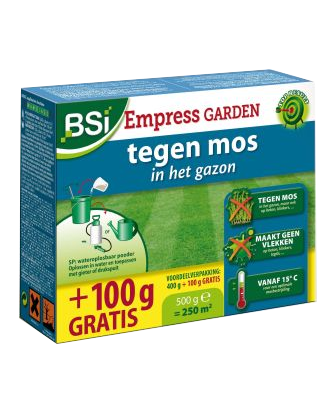 Empress Garden tegen mos in gazon en op terras 250 m²