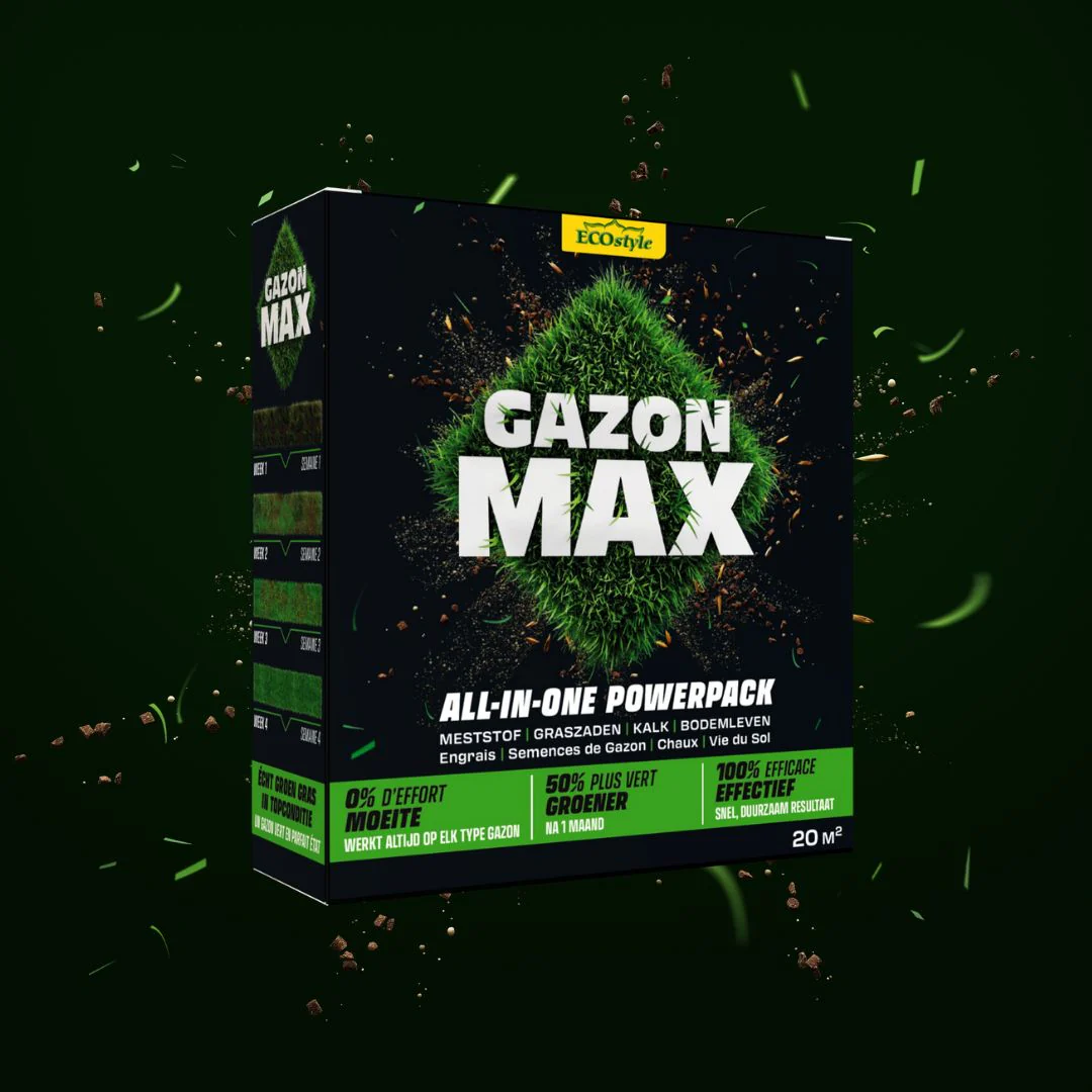 Ecostyle krachtige all-in-one Gazonmax 1 kg |  Diepgroen gazon | 20m²