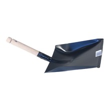 Stofblik metaal met houten steel