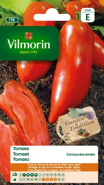 Vilmorin zaden Tomaat Cornue Des Andes