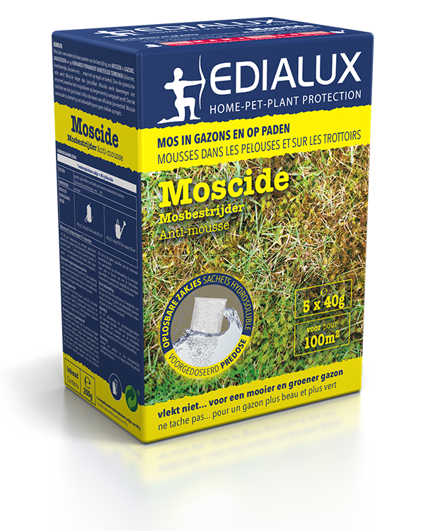 Edialux Moscide tegen mos in gazon en op beton 200g