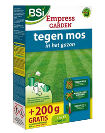 Empress Garden tegen mos in gazon en op terras 500m²