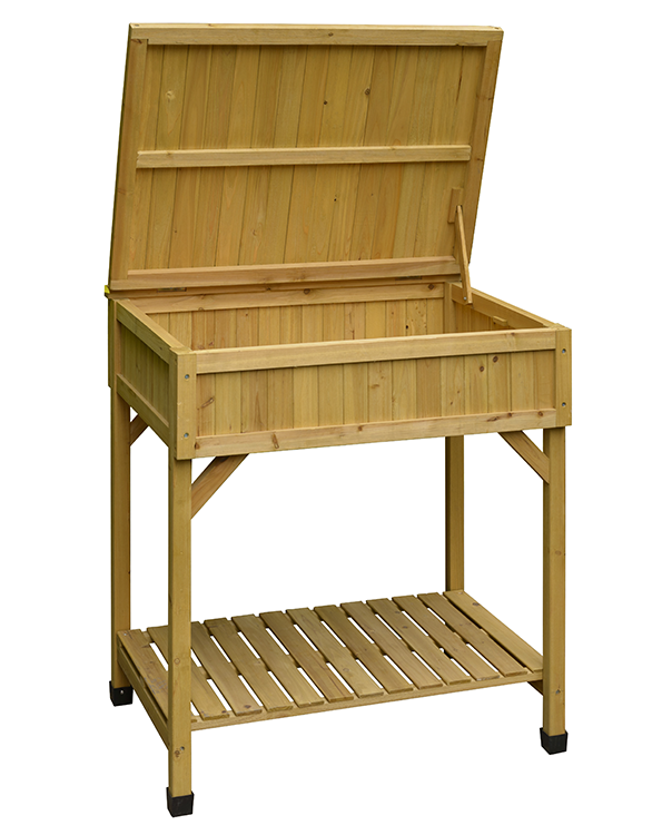 Houten werktafel voor tuin