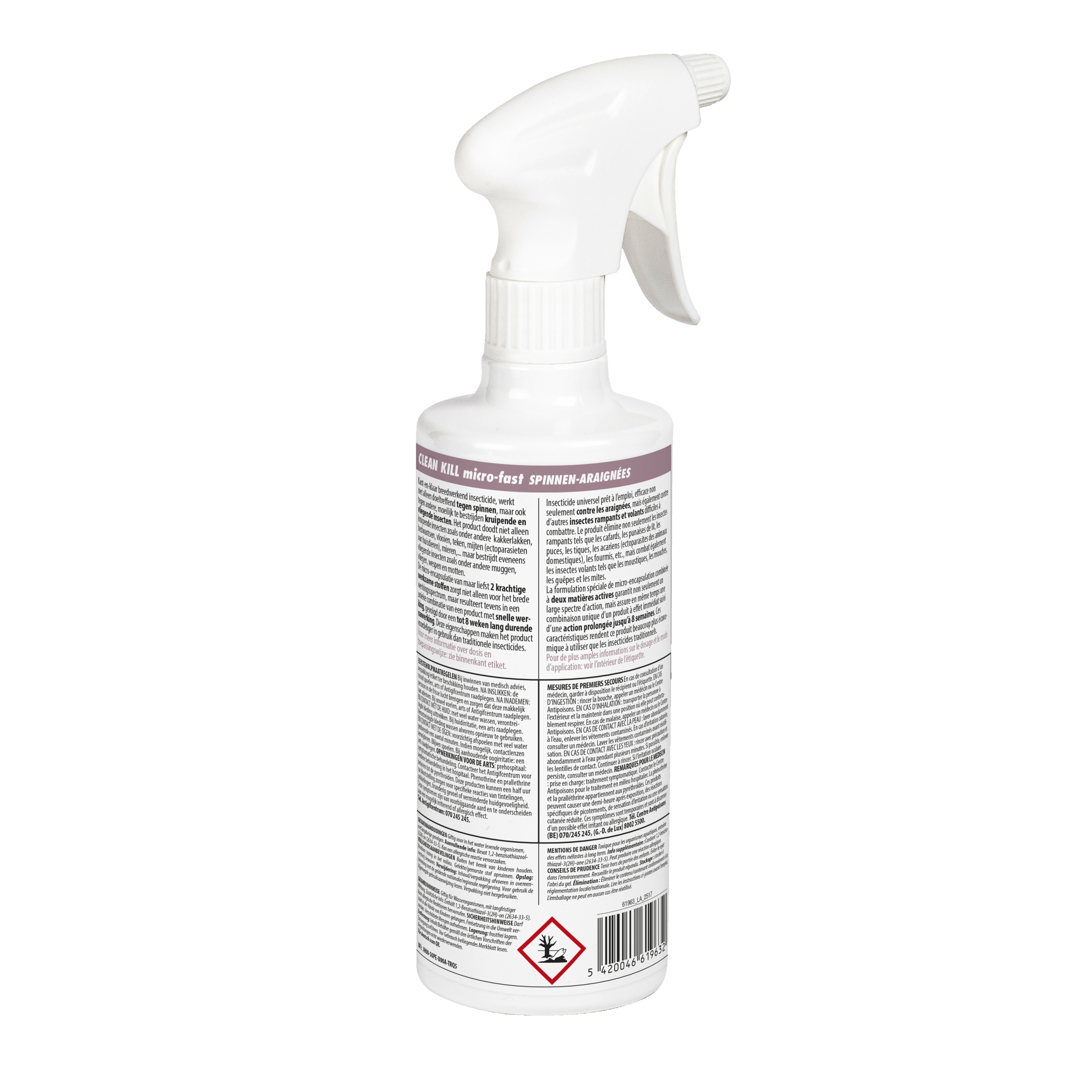 Spray tegen spinnen en insecten 500ml | BSI Clean Kill (voorheen Bio Kill) Spin