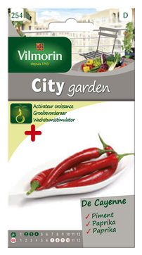 Vilmorin Zaden City Garden Rode Peper + Groeibevorderaar