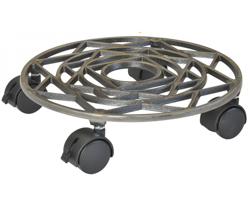 Metalen Plantentrolleys rond Antik 29cm