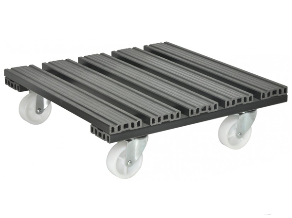Kunststof Plantentrolleys vierkant WPC 38,5 x 38,5cm