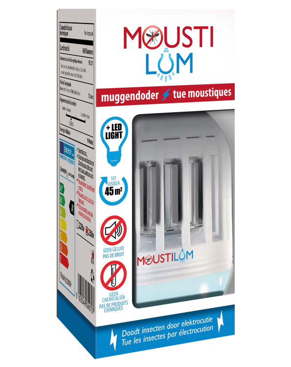 Lamp tegen muggen en vliegen Mousti-Lum 45m²