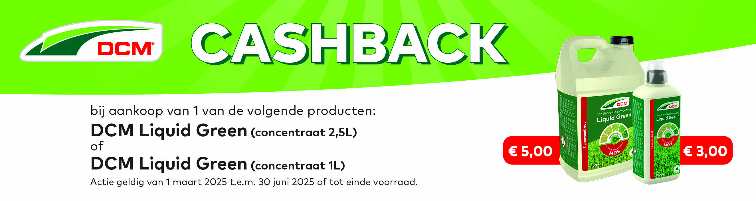 DCM Liquid Green 1L: vloeibare meststof voor een gezond gazon | 100m² 🌿
