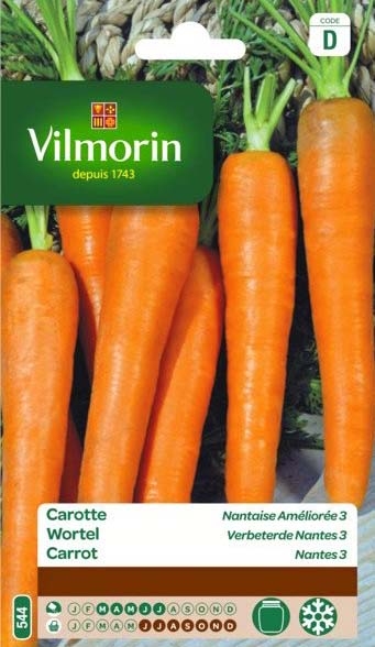 Vilmorin Zaden Wortel Verbeterde Nantes 20g