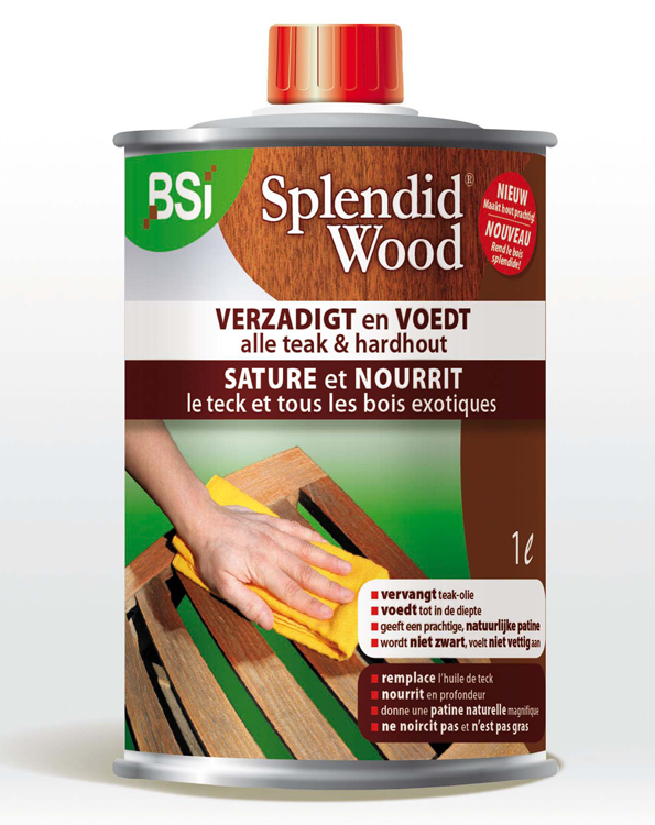 Teak meubelen behandelen met Splendid Wood 1L
