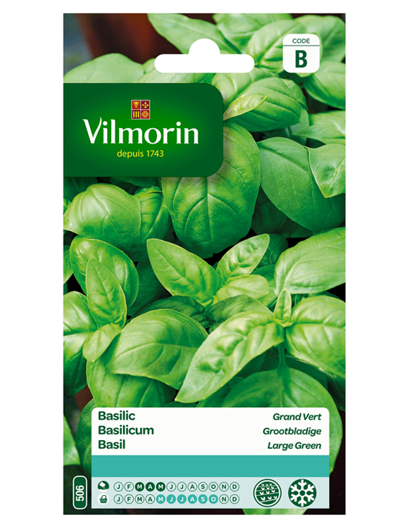 Vilmorin Zaden Basilicum Grootbladige