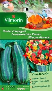 Vilmorin Zaden Complementaire Planten Courgette Coucourzelle + Oost-Indische Kers