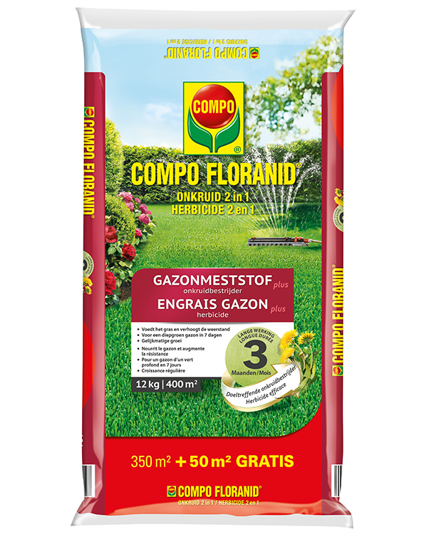 Compo Floranid Gazonmeststof met onkruidbestrijder 350+50m²