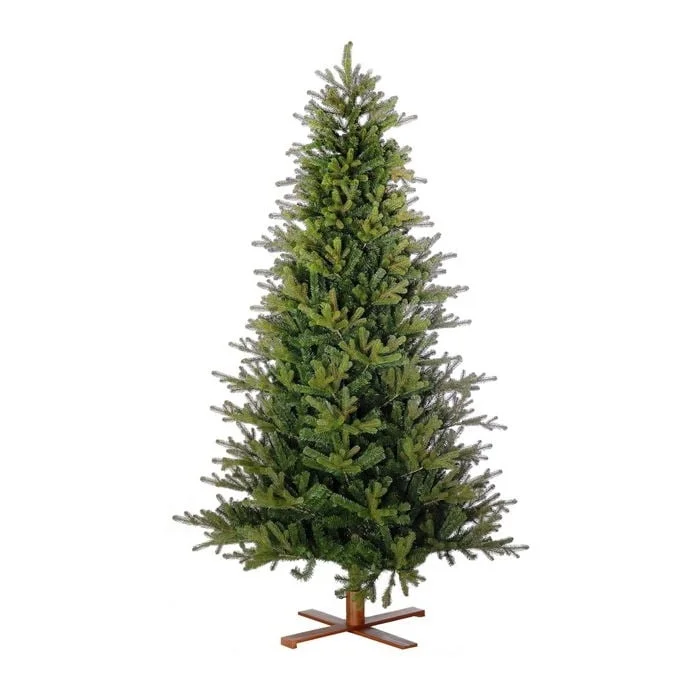 Vermont 213cm – Scandinavische kunstkerstboom met luxe houten voet