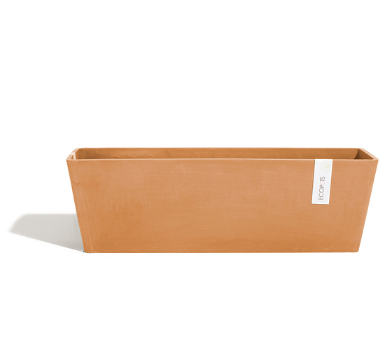 ECOPOTS Bruges Kunststof bloembak Terracotta 55x17x17cm 