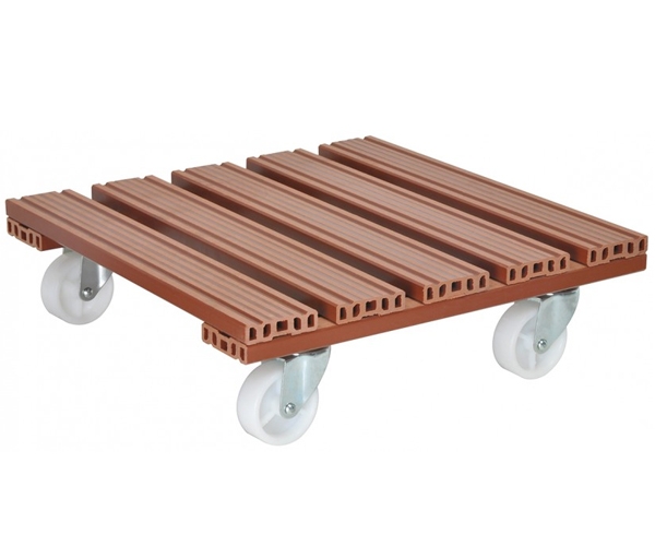 Kunststof Plantentrolleys Terracotta WPC 38,5 x 38,5cm