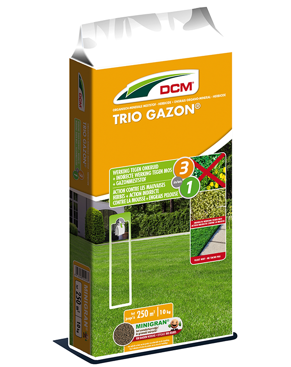 DCM Gazonmeststof Triogazon tegen onkruid en mos 250m²