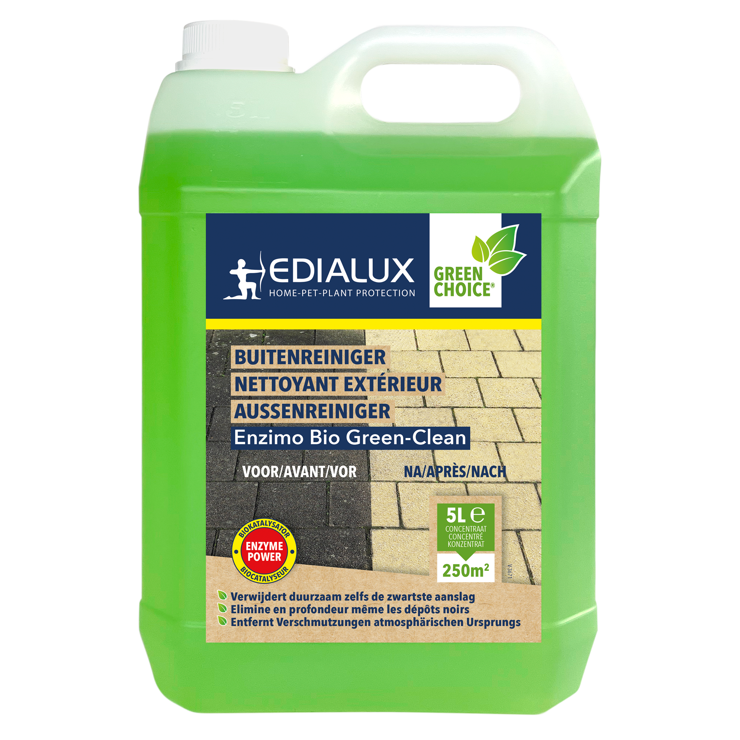 Terras Reiniger zwarte aanslag Edialux Enzimo Bio Green-Clean 5L