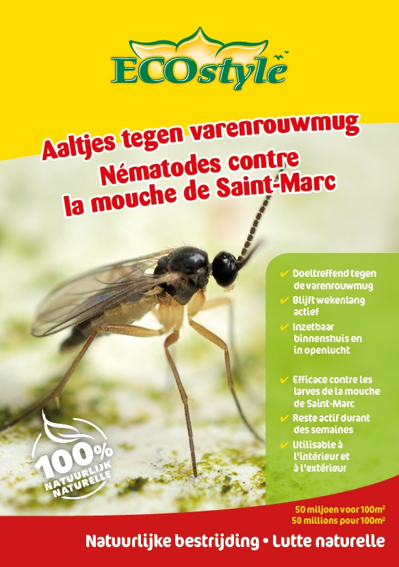 Ecostyle Aaltjes tegen varenrouwmug larven - biologische bestrijding 50m²