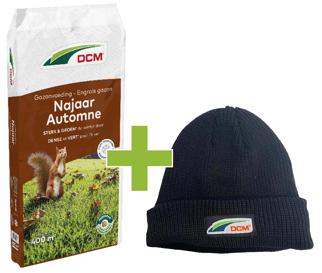 DCM Gazonmeststof najaar 20 kg Actie met GRATIS muts.