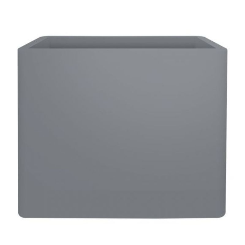 Grijze plantenbak Elho Pure Soft Brick Divider met wieltjes (80cm) voor eenvoudig verplaatsen.