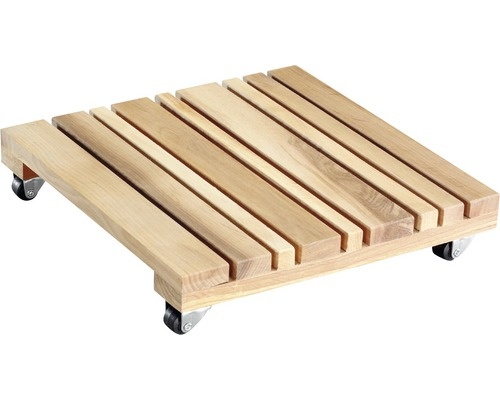 Plantentrolleys Hout vierkant Feng Shui 28x28cm