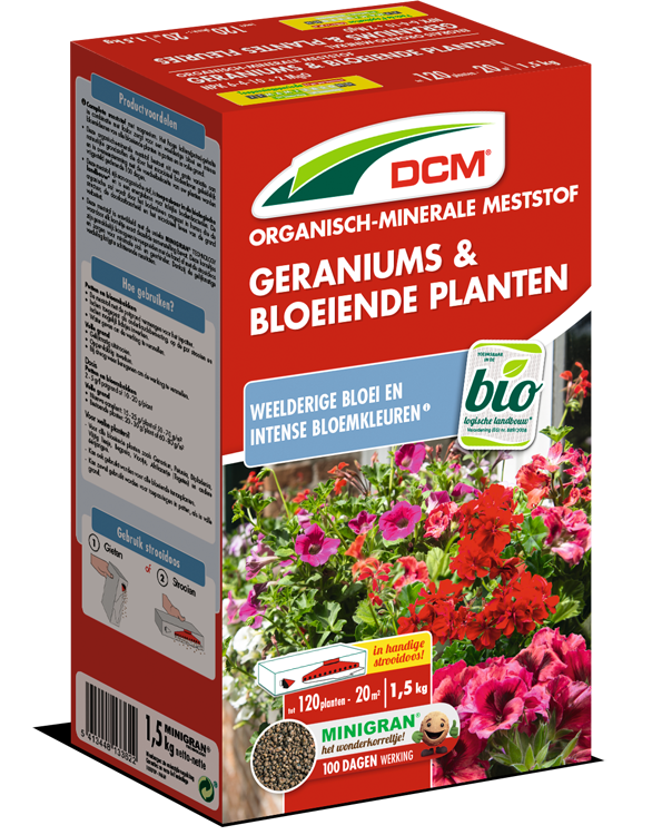 DCM Meststof Geraniums & Bloembakken 20 m²