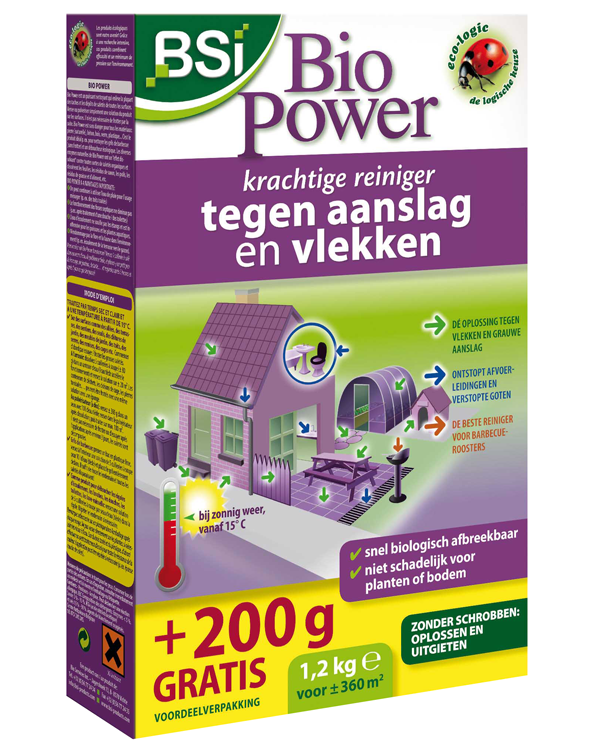 Bsi Bio Power tegen aanslag en vlekken 1kg + 200g