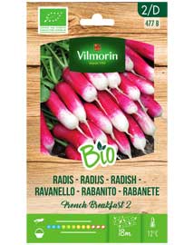 Bio groenten zaden Radijs French Breakfast 6g