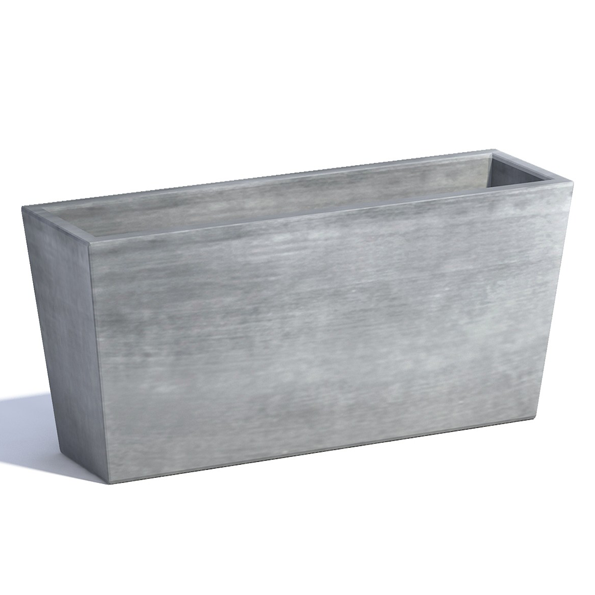 ECOPOTS Paris hoge bloembak op wielen Bluestone 85cm